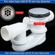 thumbnail image 4 of Tapón de bañera MÁGICO, ? 70 mm, con doble junta, altura regulable, tapón universal para bañera, aleta para fregadero, de latón endurecido con acabado cromado, desagüe para bañera antioxidante, 4 of 5