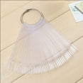 thumbnail image 2 of 50PC Clear Almond Sample Swatch Sticks 50PC Natural Almond Fan Shape Nail Polish Color Display Board Nail Art Tips Practice Sticks Tools wit Ring Holder., 2 of 5