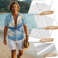thumbnail image 6 of FOR U DESIGNS Whale Bird Clouds Print Dress and Shirts Couples Outfits Sets Linen-Look Casual Mens Button Down Shirt and Sleeveless Summer Dress with Pocket, 6 of 7