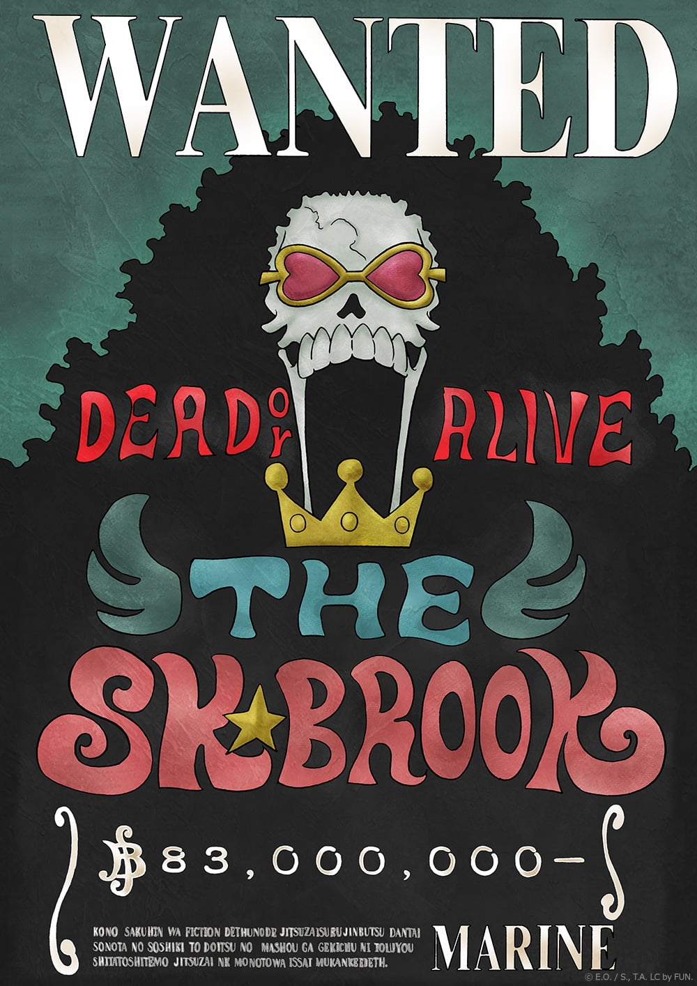 Brook Wanted Poster One Piece | Poster