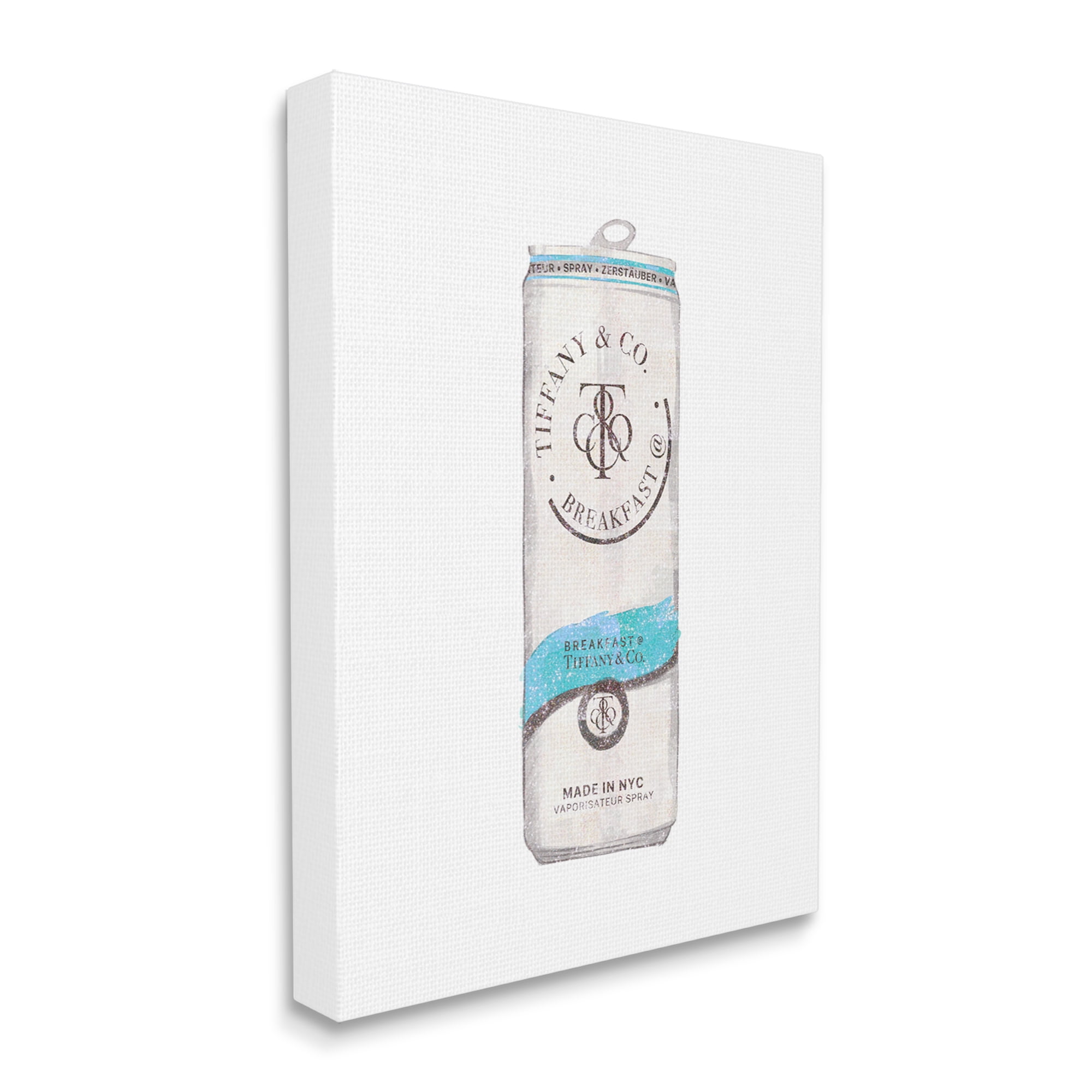 Stupell Industries Blue Designer Fashion Emblem Beverage Can Illustration Canvas Wall Art, 36 x 48, Design by Ziwei Li