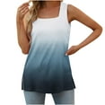 thumbnail image 2 of safuny Women's Loose Tank Tops Clearance Solid Beach Summer Holiday Square Neck Casual Fit Trendy Camisole Sleeveless Clothing Navy, 2 of 5