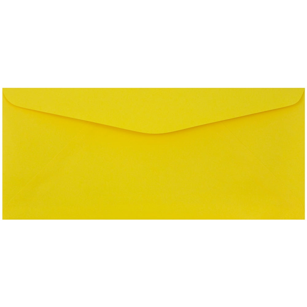 JAM #9 Business Colored Envelopes, 3 7/8 x 8 7/8, Yellow Recycled, 50 ...