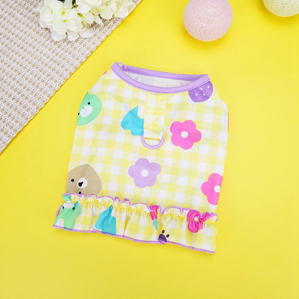 Dog Dress Harness Vest , Pet Sweet Outfit Clothes Spring Summer, Cute