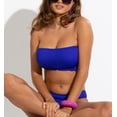 thumbnail image 3 of Women's Pour Moi 13202R Free Spirit Strapless Underwire Recycled Swim Top (Ultramarine 32D), 3 of 6