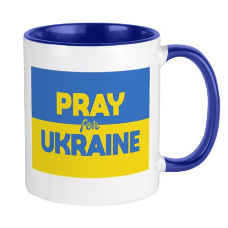 

CafePress - Pray For Ukraine Mugs - Ceramic Coffee Tea Novelty Mug Cup 11 oz