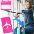 thumbnail image 4 of tzyudk Aluminium Alloy Luggage Tag For Suitcase Bag Tags For Baggage Handbag School Instrument Tag Label Travel Affordable Useful Hot Pink Metal, 4 of 5