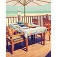 thumbnail image 2 of Hokiten Outdoor Tablecloths with Umbrella Hole & Zipper, Farmhouse Chicken Tablecloth Rectangle 60x84 Inch, Watercolor Flowers Floral Farmhouse Waterproof Table Cloth, Patio/Pool/Picnic Table Covers, 2 of 7
