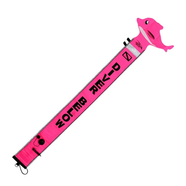 S SERENABLE High Visibility Scuba Diving SMB Surface Marker Buoy Two Sizes 4.9ft/5.9ft - Roseo Dolphin 6FT