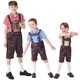 thumbnail image 2 of Kids Checkered Suspenders Set Oktoberfest Costume 3pcs Playful Oktoberfest Party Clothing Red L, 2 of 4