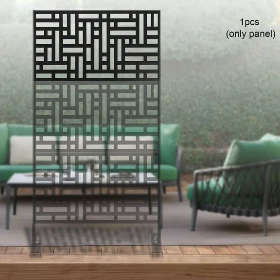 Decorative Outdoor Privacy Screen Panels, Metal Laser Cut Privacy Screen Indoor Black Decorative Privacy Screen Panel
