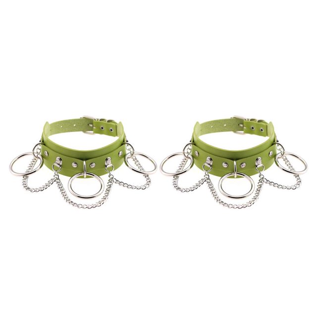 Qarigey Gargantilla de cuero negro Harajuku para mujer, Collar de cadena Punk gótico para mujer, gargantilla Sexy para chicas, joyería de Type2 NO2 Qarigey CBP086055