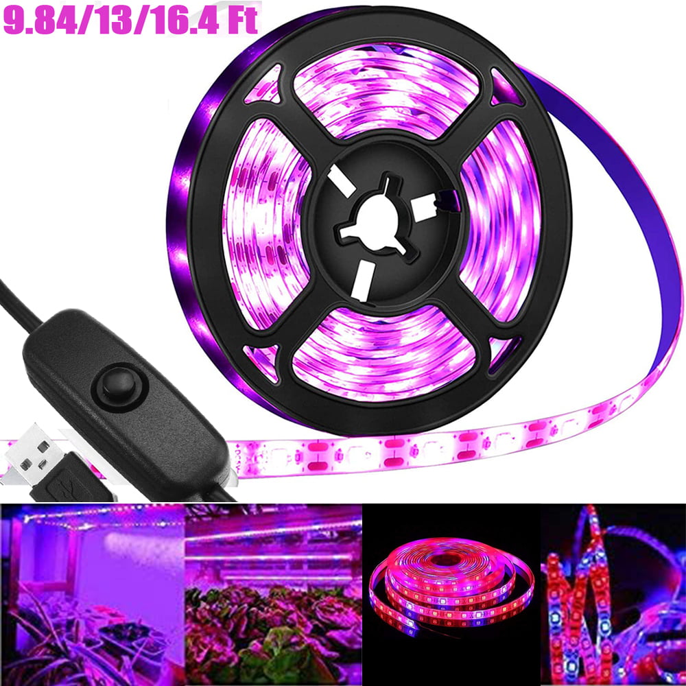 16.4ft Plant Grow Light 5050 SMD LED Strip Lights Indoor Flexible Growing Lamp