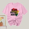 thumbnail image 4 of Camiseta de Cuello Redondo Impresa Nueva Moda Casual de Manga Corta de las Mujeres, Mezcla Ligera de Poliéster para la Primavera, 4 of 6