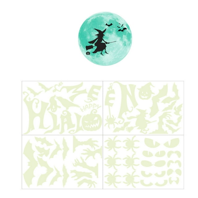 Leutsin Removable Luminous Wall Sticker Home Halloween Decoration Fluorescent Stickers