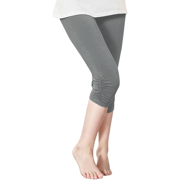 Odeerbi 2-13 Años Niñas Yoga Capris Entrenamiento Danza Deportes Pantalones Recortados Color Sólido Lindo Verano Ocio Legging Capris
