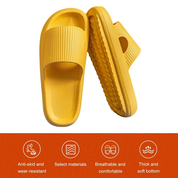 Bolsa Cool Pantuflas Antideslizantes Casa Parejas Pantuflas Elásticas para Caminar (Amarillo 38-39) Sywqhk Para Estrenar