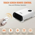thumbnail image 3 of VEVOR Radiateur Mural Électrique 1500W, Petit Radiateurs d'Espace avec Écran Tactile et Télécommande Sans Fil, Tip-Over & Surchauffe & IPX24 Protection de Sécurité Imperméable, Montage Mural/tablette pour Usage Intérieur, Blanc, 3 of 9