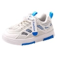 thumbnail image 4 of WNVMWI Toddler Girls Mesh Running Shoes Kids Casual Lace Up Sneakers Children Breathable Non Slip Walking Shoe Blue Sizs 13.5, 4 of 5