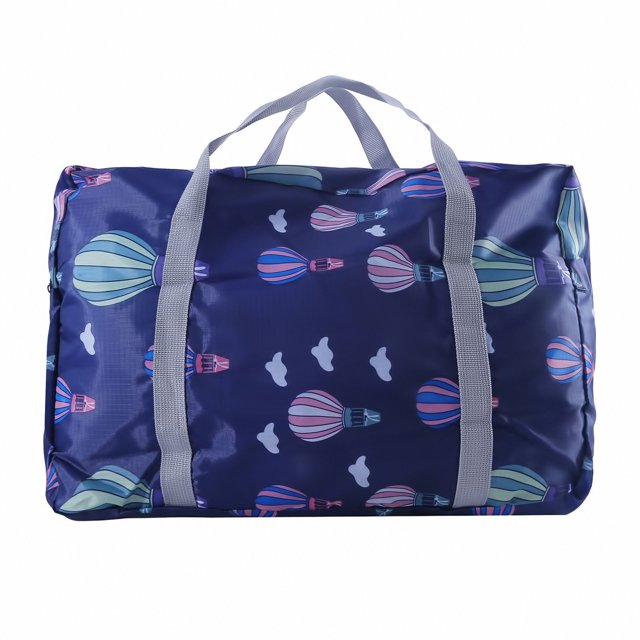 Travel Handbag Luggage Bag Large Capacity Short Distance Shoulder Backpack Durable Waterproof Folding Cover Trip Storage Bags Navy balloon