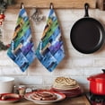 thumbnail image 6 of Abstract Blue Kitchen Towels Set of 3, Painting Buildings Geometric Modern Art Absorbent Dish Towels for Kitchen, Microfiber Hand Towel, Quick Drying Tea Towel for Cleaning Decorative Dishcloths, 6 of 7