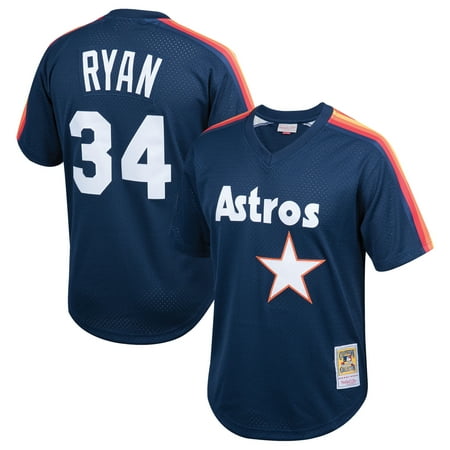 Ryan Jersey Nolan Ryan Houston Astros Mitchell & Ness Youth Cooperstown Collection Mesh Batting Practice Jersey - Navy ()