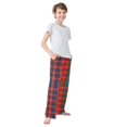 thumbnail image 4 of FORMRS Kids Pajama Pants with Pockets Size 6-8Y Boys Lounge Sleep Bottoms, Red and Blue Pattern, 4 of 8