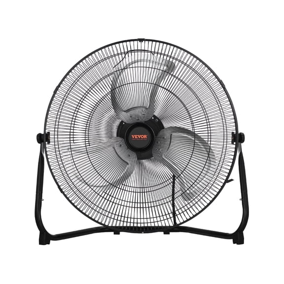 VEVOR Floor Fan, 3 Speeds High Velocity Heavy Duty 18 Inch Industrial Fan,4000 CFM 360° Adjustable Tilt 19.69 ft/sec Airflow Large Metal Fan,for Home, Gym,Office, Garage,Commercial Shop & Bedroom