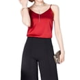 thumbnail image 3 of Hirigin Women's Fashion Silk Satin Plain Sleeveless Strappy Cami Camisole Vest Tank Top, 3 of 4