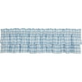 thumbnail image 4 of VHC Brands Annie Buffalo Blue Ruffled Check Farmhouse Kitchen Curtain Valance 16x72, 4 of 7