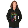thumbnail image 3 of XOMG POP Neon Logo Bella Cartoon Zip Hoodie Sweatshirt Women Brisco Brands M, 3 of 5