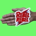 thumbnail image 2 of David Bowie Rebel Rebel Large Patch Icon Bolt Glam Embroidered Iron On, 2 of 2