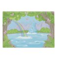 thumbnail image 1 of Feminine Cutting Board, Print of Landscape with Waterfall Rainbow Lake Butterflies Land, Decorative Tempered Glass Cutting and Serving Board, Large Size, Green and Blue, by Ambesonne, 1 of 1
