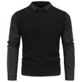 thumbnail image 2 of JINMGG V Neck Sweaters for Women Fall Winter Clearance,Men's Spring and Sweater Pullover British Slim Round Neck Color Block Sweater, 2 of 9