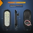 thumbnail image 7 of Nilight 6inch Oval Trailer Tail Light 2Pcs White 24Led Back Up Reverse Light w/Flush Mount Grommets Plugs IP67 Waterproof for 12V Truck ATV UTV Trailer Bus RV Camper, 7 of 7
