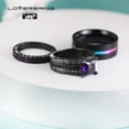 thumbnail image 6 of Couple Ring Bridal Set His Hers Black Gold Plated Violet Sapphire Titanium Steel 10k Wedding Ring Band Set, 6 of 9