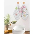 thumbnail image 2 of Happy Easter Kitchen Dish Towels for Drying Dishes Set of 2, Spring Colorful Eggs Butterfly Grey Plaid Waffle Weave Microfiber Hand Tea Bathroom Towels Quick Dry & Absorbent Towel 12x12, 2 of 7