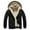 Black, variant on Men's Fleece-Lined Zip Up Hoodie - Thick Hooded Jacket Winter Warm Athletic Sweatshirt Long Sleeve Zipper Pocket Coat