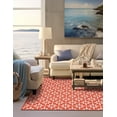 thumbnail image 6 of Unique Loom Outdoor Trellis Collection Area Rug - Tiles (7' 10" Square Rust Red/Ivory), 6 of 8