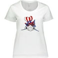 thumbnail image 3 of Inktastic 4th of July Patriot Shark Women's Plus Size T-Shirt, 3 of 5