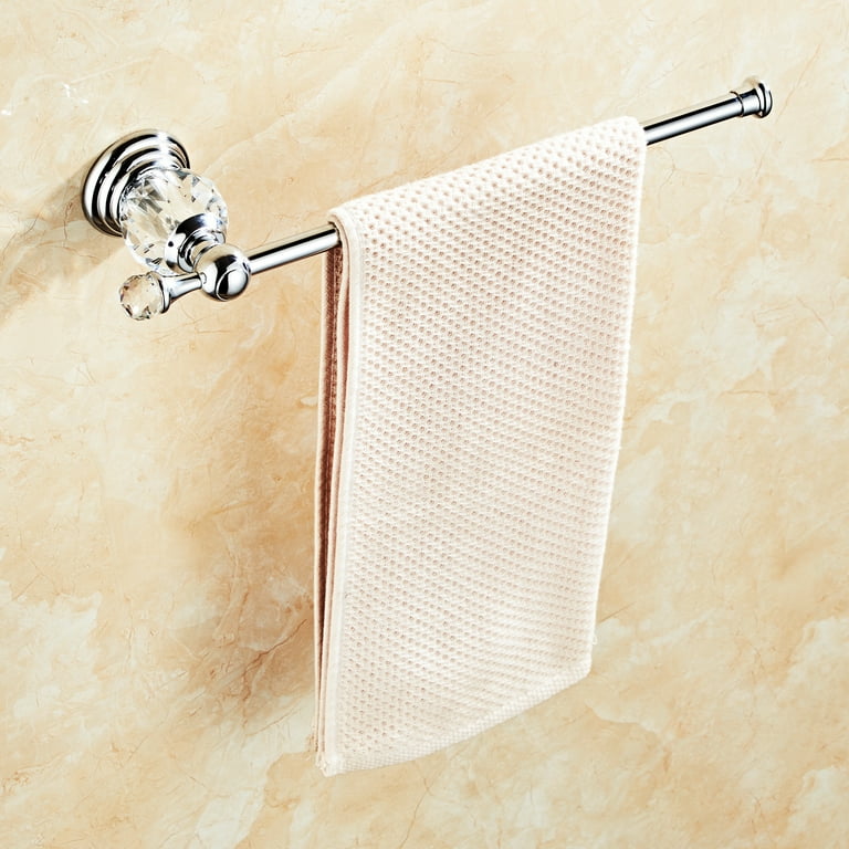 MOGFCT Crystal Bathroom Hardware Set Adjustable Towel Rack Toilet Roll Paper Holder Hand Towel Holder Hook Wall Mounted