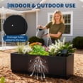 thumbnail image 3 of Black Metal Raised Planter Box with LED Light Strips – Controller Included, Easy Snap-On Assembly, Drainage Holes – Outdoor Decorative Flower Bed for Patio, Garden, Herbs, Vegetables, 3 of 8