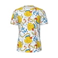 thumbnail image 5 of Wukai Ducks and Anchors Print Men's Short-Sleeved Mesh T-Shirt,Quick-Dry Short Sleeve Workout T-Shirt-3X-Large, 5 of 8