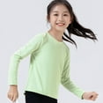 thumbnail image 3 of Uccdo Girls Long Sleeve Athletic Shirts Active Performance Dry Fit Open Back Yoga Tee Shirts 4-12 Years, 3 of 5