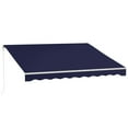 thumbnail image 3 of Outsunny 12' x 10' Electric Retractable Awning, Sun Shade Shelter with Remote Controller and Crank Handle for Deck, Balcony, Yard, Dark Blue, 3 of 10