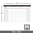 20242025 Office Depot® Brand Monthly Academic Desk Calendar, 173/4" x