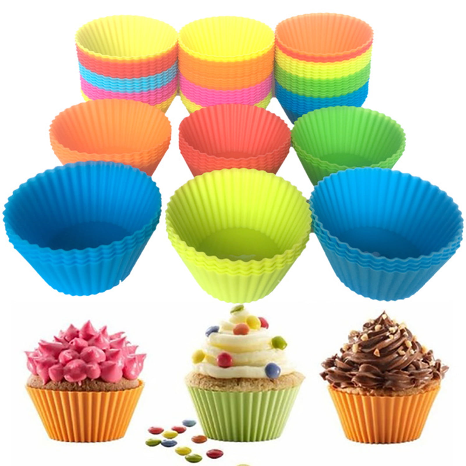 Details about   12 in one Heavy Steel Cake Muffin Chocolate Cupcake Bakeware Baking Cup Moulds 