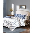 thumbnail image 4 of Comfort Classics Alston Reversible Plush Comforter Mini Set, Full/Queen, Navy, 4 of 5
