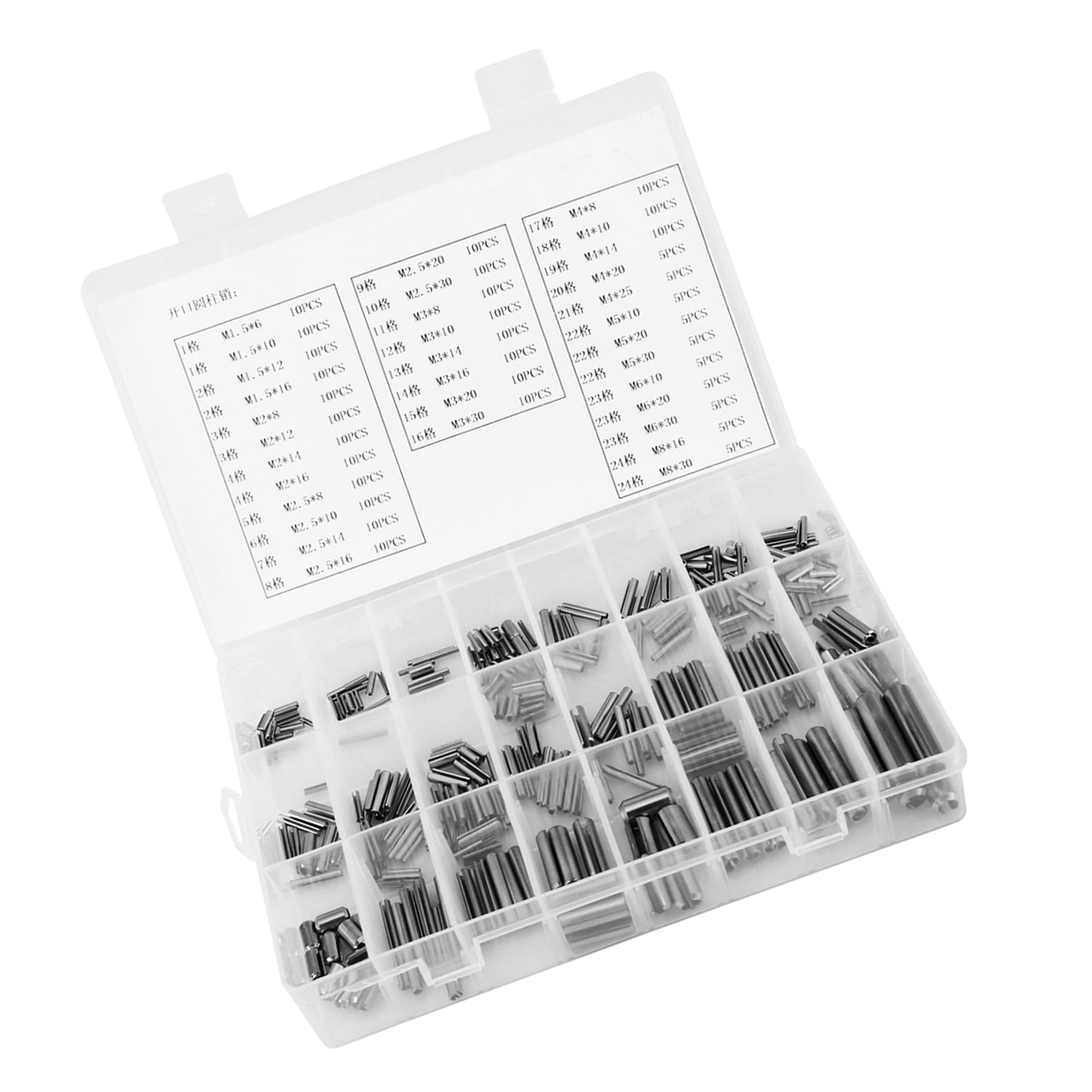 Spring Pin Set, Durable 280Pcs Convenient Stainless Steel Pin, for Industrial Hardware For Automotive, Mechanics, Car Garage