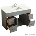 thumbnail image 6 of ARIEL Hamlet 55 in. Bath Vanity in Grey with Quartz Vanity Top in White with White Basin, 6 of 7